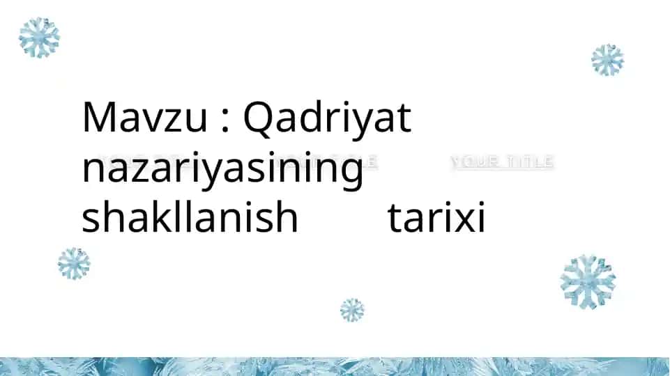 Qadriyat nazariyasiningshakllanishtarixi