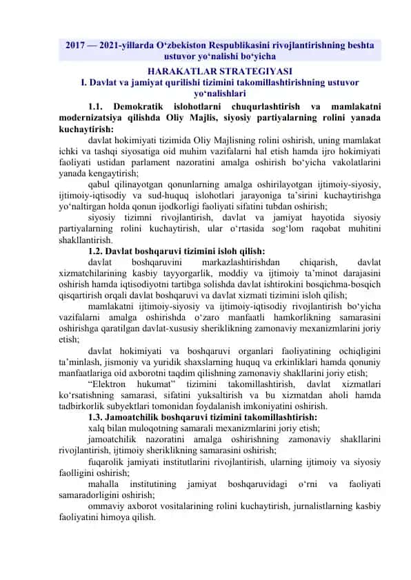 Harakatlar Strategiyasi