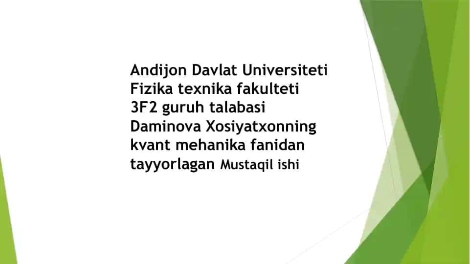 Ehtimollik va kvant mexanikasi