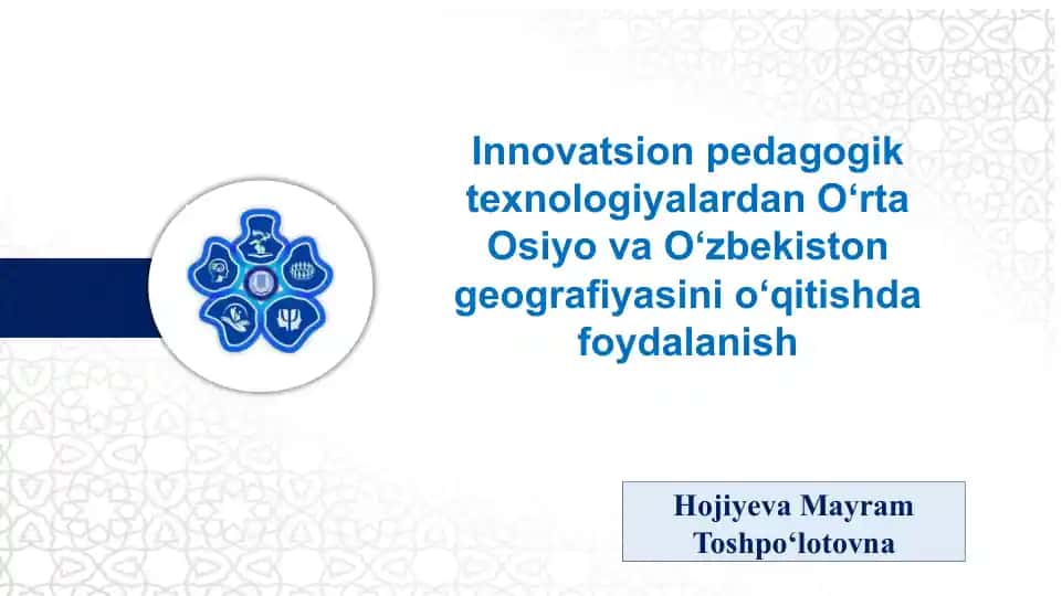 Innovatsion pedagogik texnologiyalar
