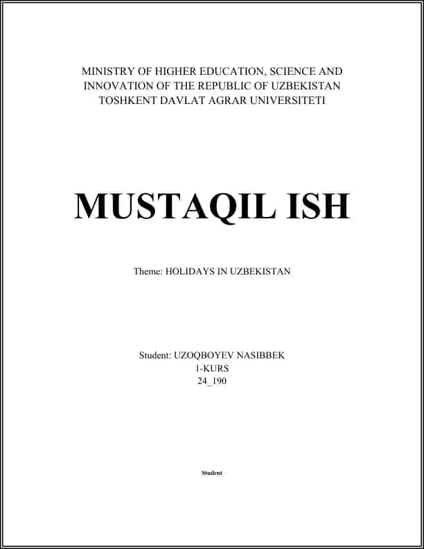Major Holidays in Uzbekistan