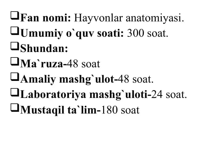 Hayvonlar anatomiyasi