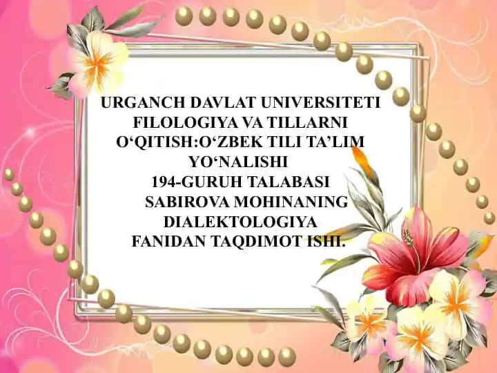 Dialektologiya