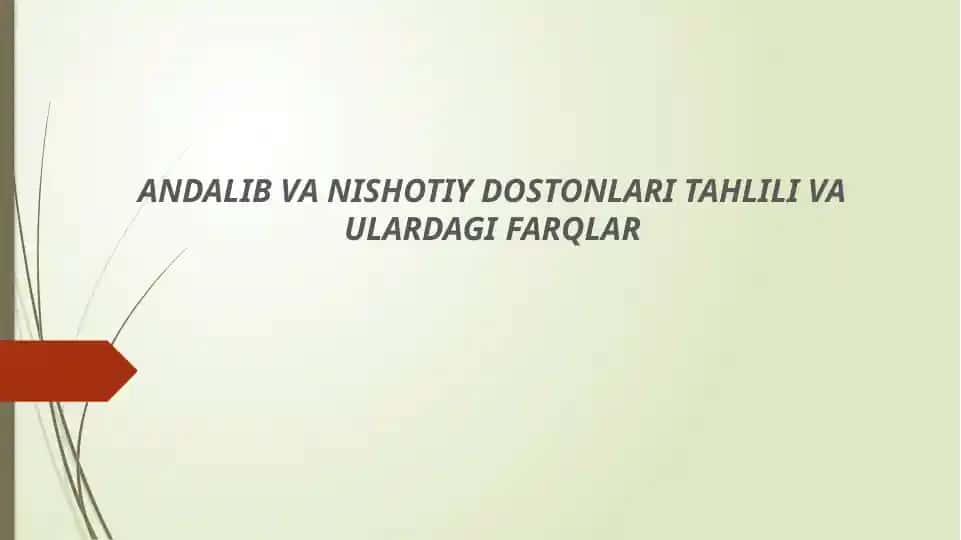 Muhammadniyoz Nishotiy va Andalibning dostonlari