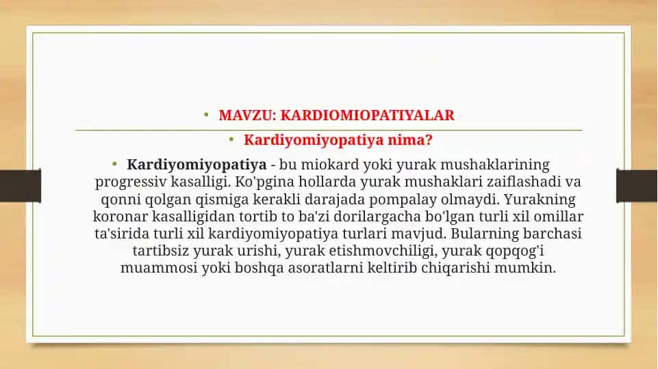 Kardiyomiyopatiya