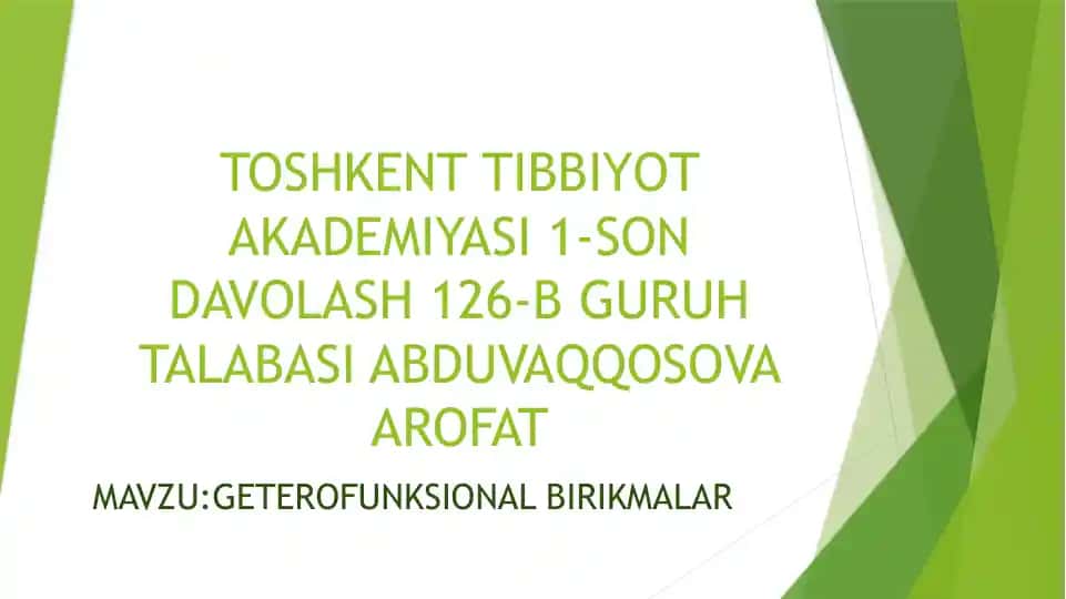 Geterofunksional birikmalar haqida
