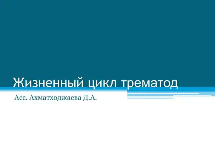 Жизненный цикл трематод