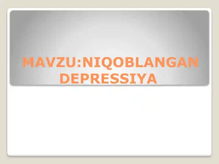 Depressiya qobiliyatini niqoblangan depressiya