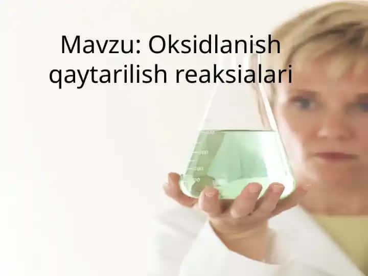 Oksidlanish qaytarilish reaksiyalari