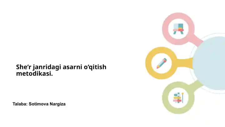 She’r janridagi asarni o‘qitish metodikasi