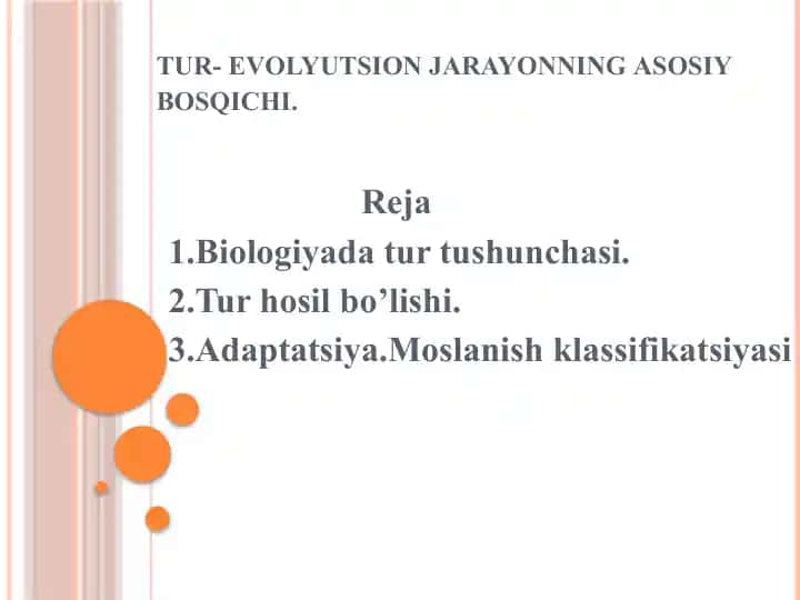 Biologiyadaturtushunchasi