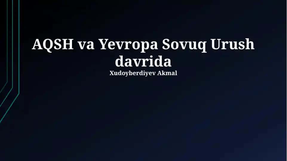 AQSH va Yevropa Sovuq Urush davrida