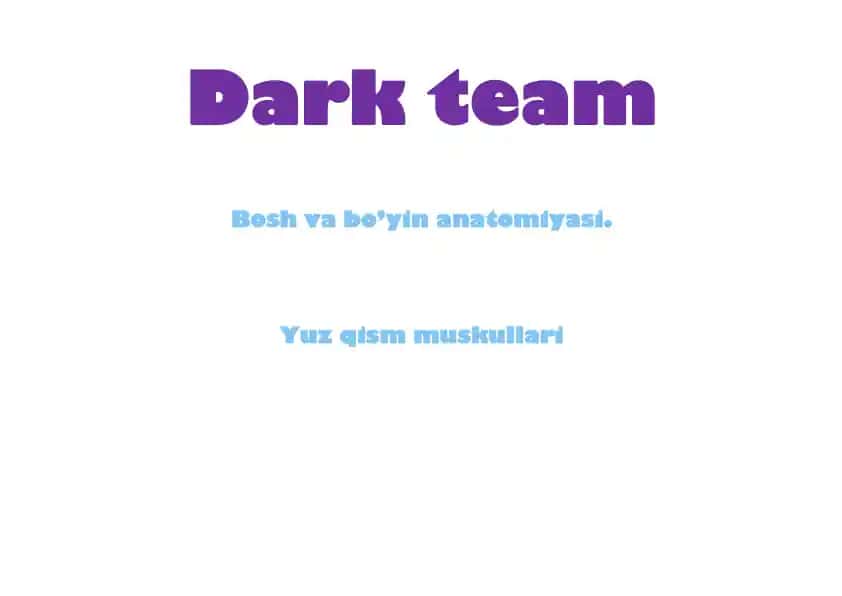Dark team