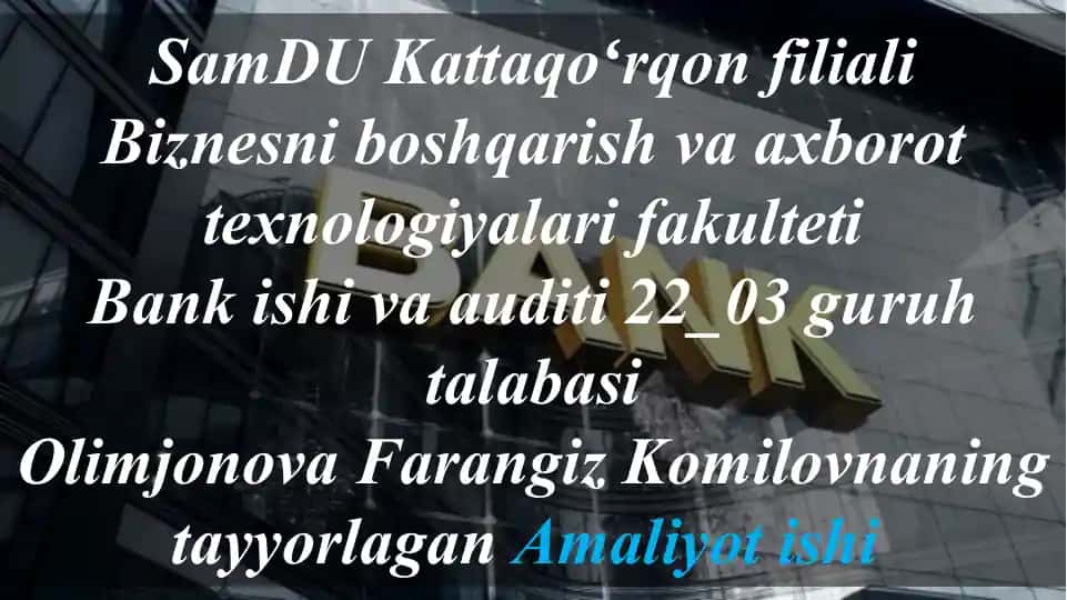 "Xalq banki" ATBga amaliyot himoyasi uchun taqdimot