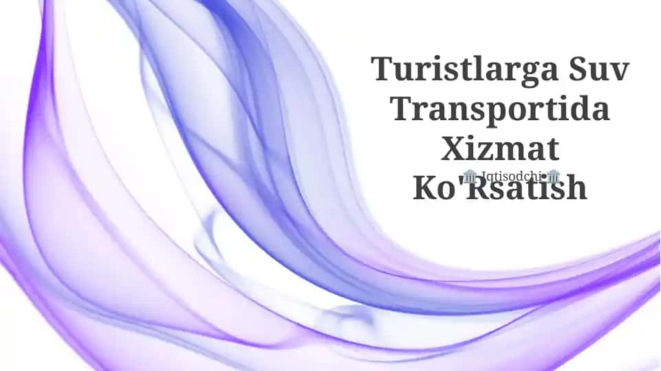 Turistik suv transporti