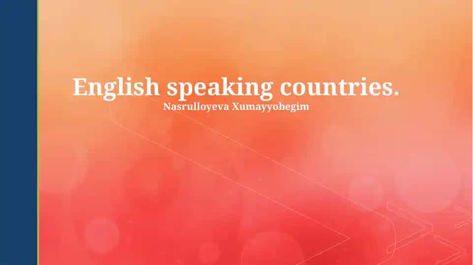 English Speaking Countries Presentation