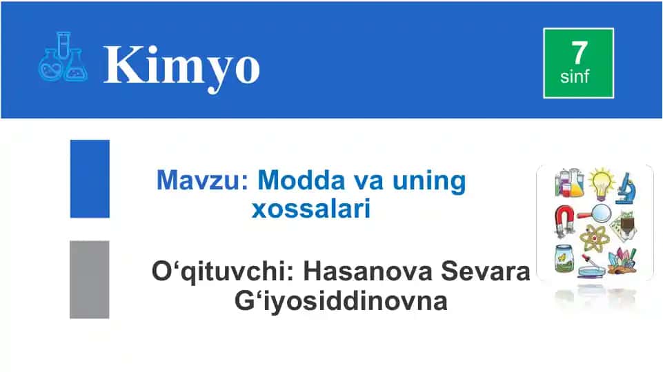 Modda va uning xossalari