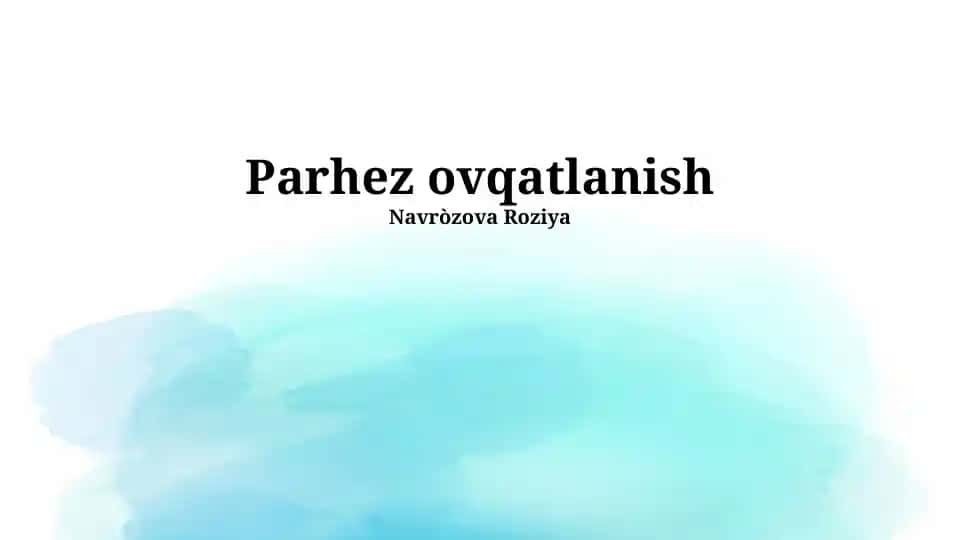 Parhez ovqatlanish