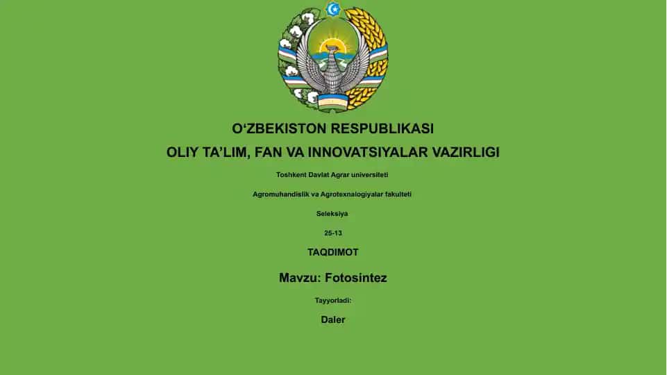 Fotosintez
