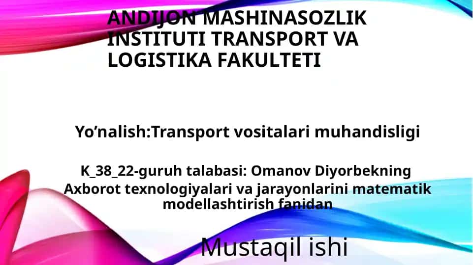 Dasturiy ta’minot va uning rivojlanish tendensiyalari