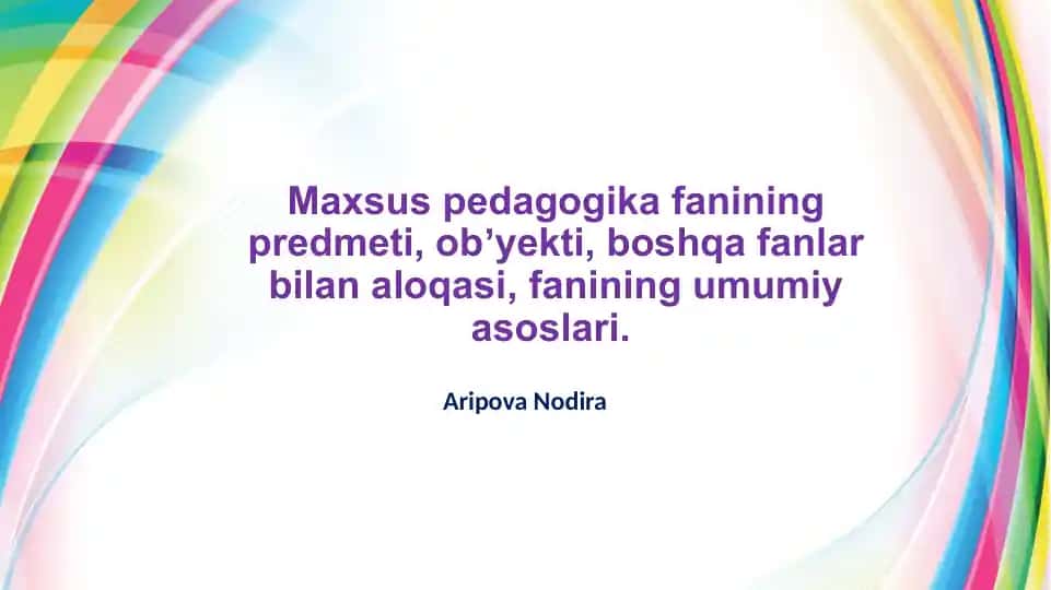 Maxsus Pedagogika
