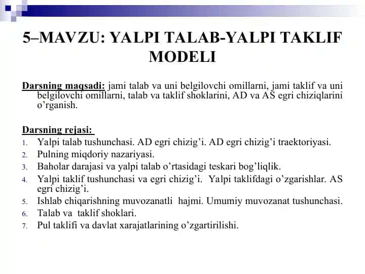 Yalpi talab-yalpi taklif modeli