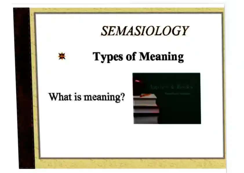 SEMASIOLOGY