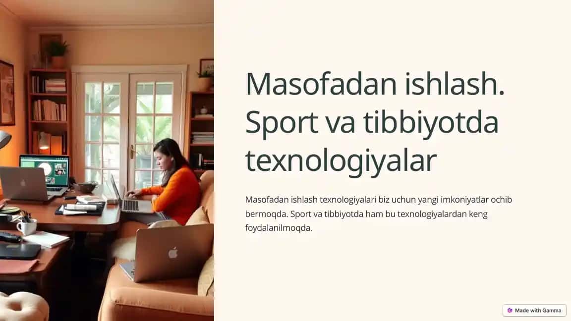 Masofadan ishlash texnologiyalari