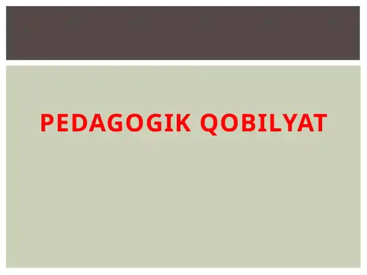 Pedagogik qobiliyat