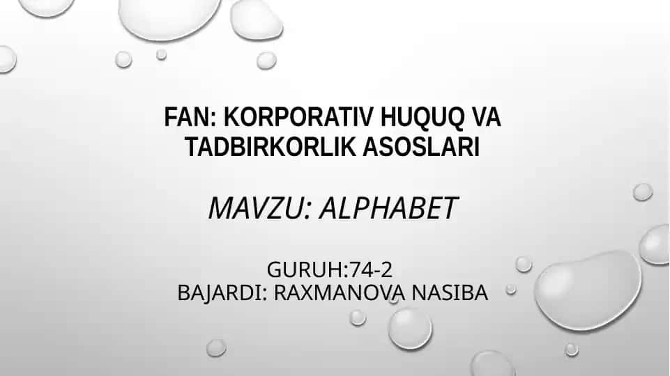 ALPHABET