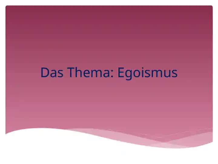 Egoismus