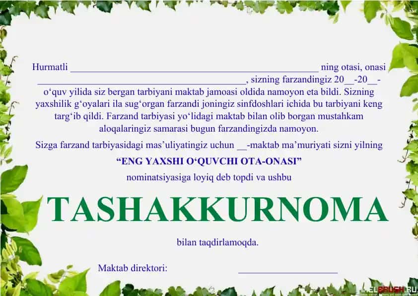 Tashakkurnoma