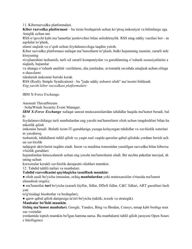 Kiberrazvedka platformalari