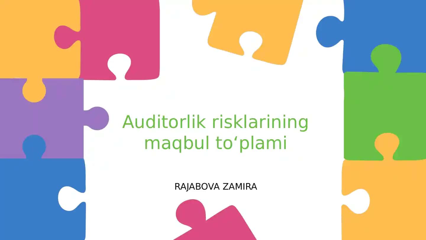 Auditorlik risklarining maqbul toʻplami