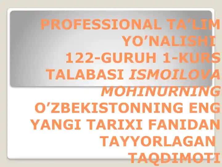O'zbekistonda demokratik fuqarolik jamiyatining shakllanishi va islohotlari