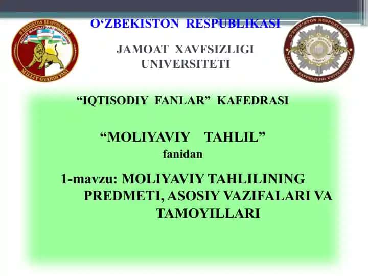 Moliyaviy tahlil