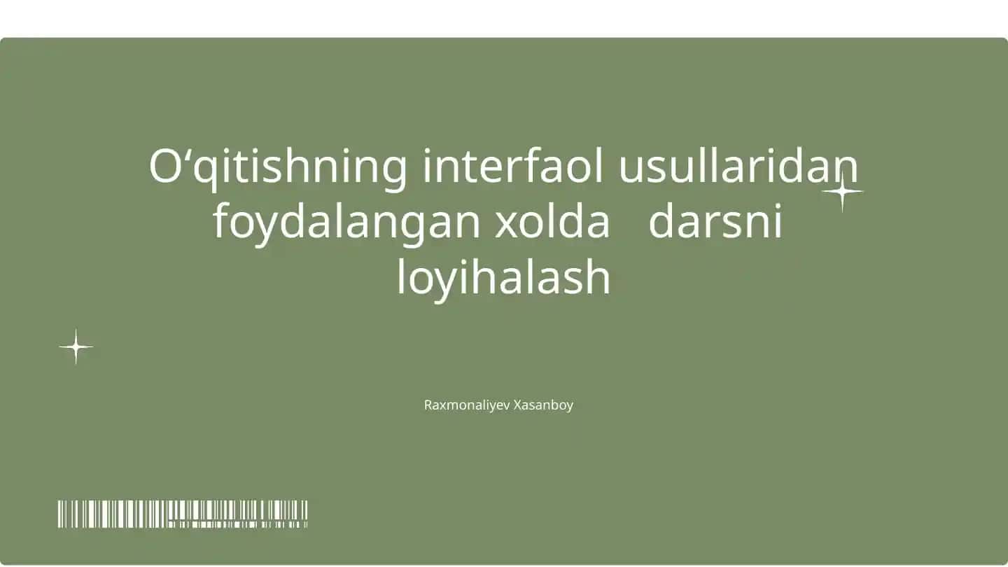 Interfaol Usullar va ularning Afzalliklari