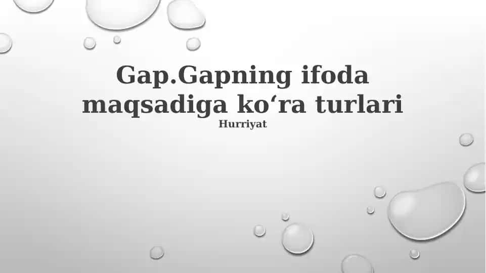 Gaplar turlari