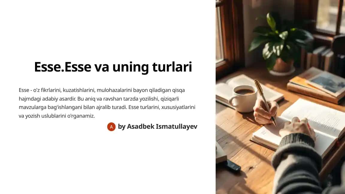 Esse.Esse va uning turlari