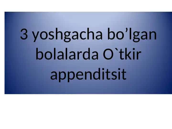 Apenditsit tarixi