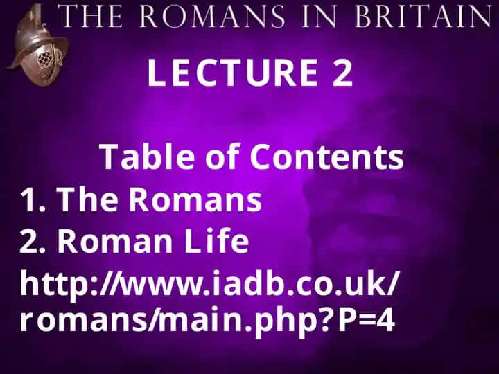 THE ROMANS IN BRITAIN