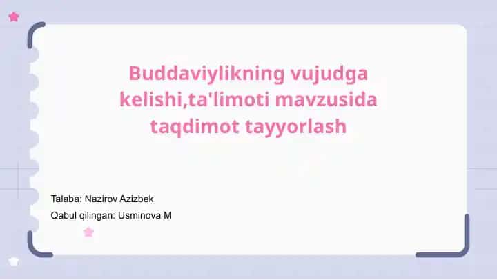 Buddizmning ta'limoti