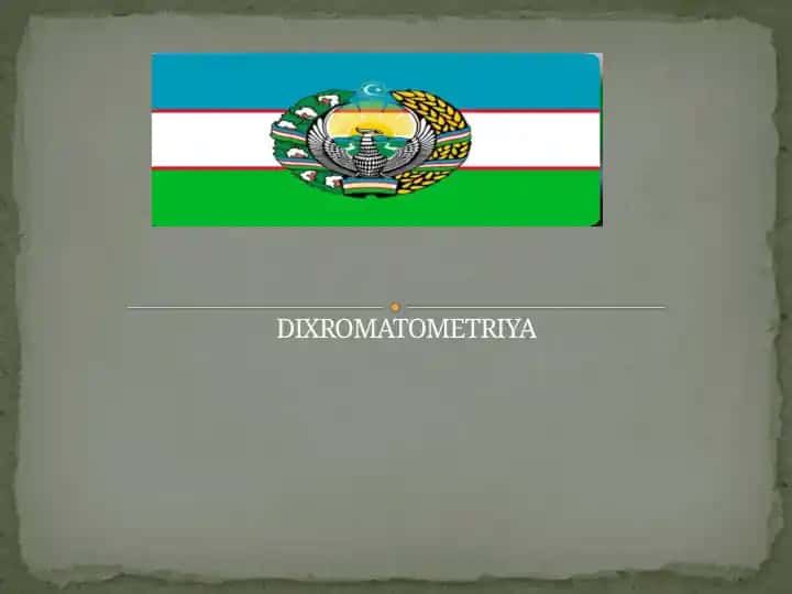 DIXROMATOMETRIYA