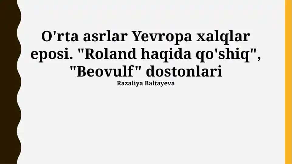 O'rta asr Yevropa xalq epiklari