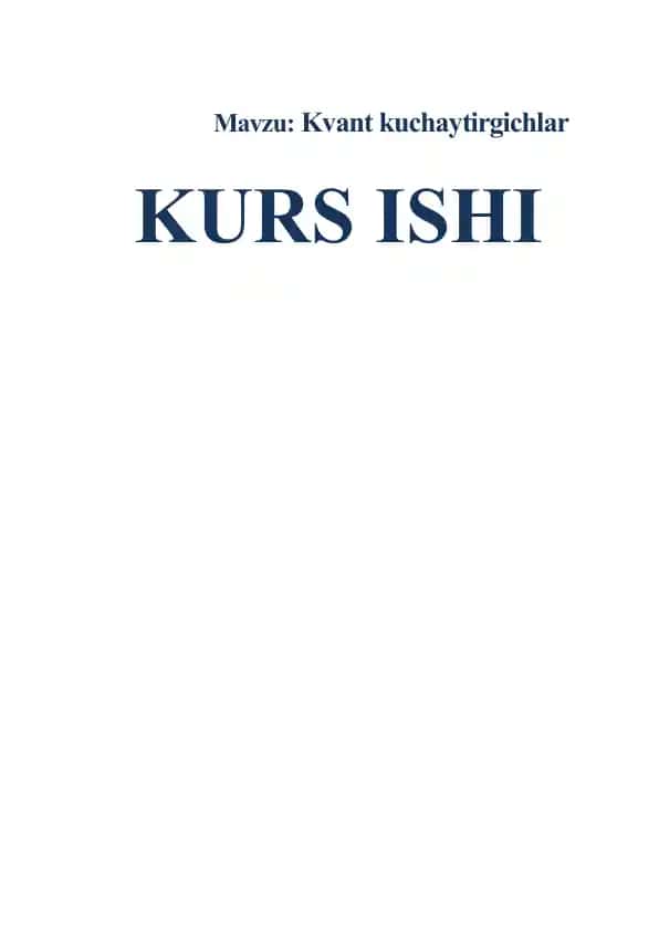 Kvant kuchaytirgich.lar