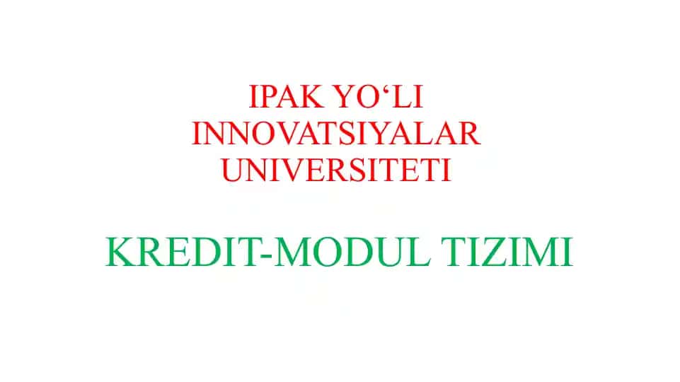 KREDIT-MODUL TIZIMI