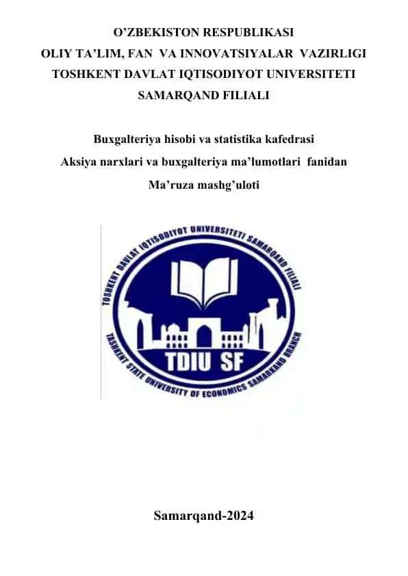 Veksel bilan bog‘liq operatsiyalar hisobi