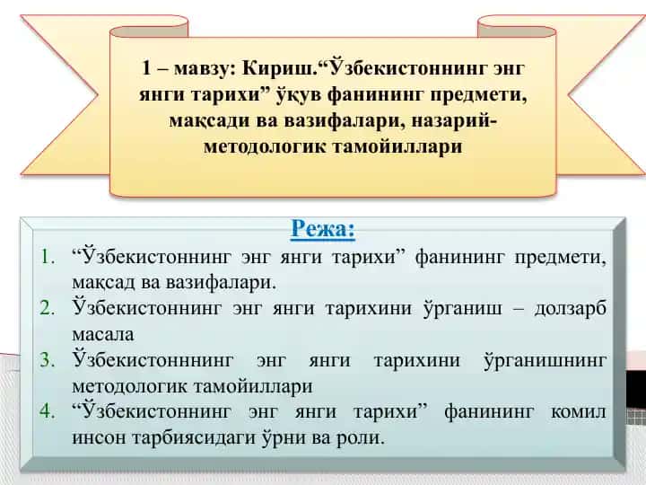“Ўзбекистоннинг энг янги тарихи”