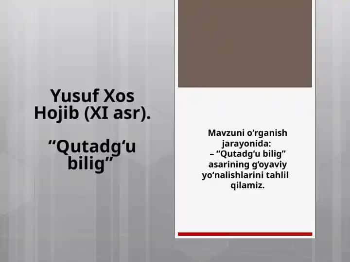 Qutadg'u bilig