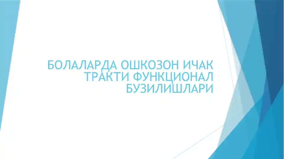 Oshkozon ichak trakti funktsional buzilishlari